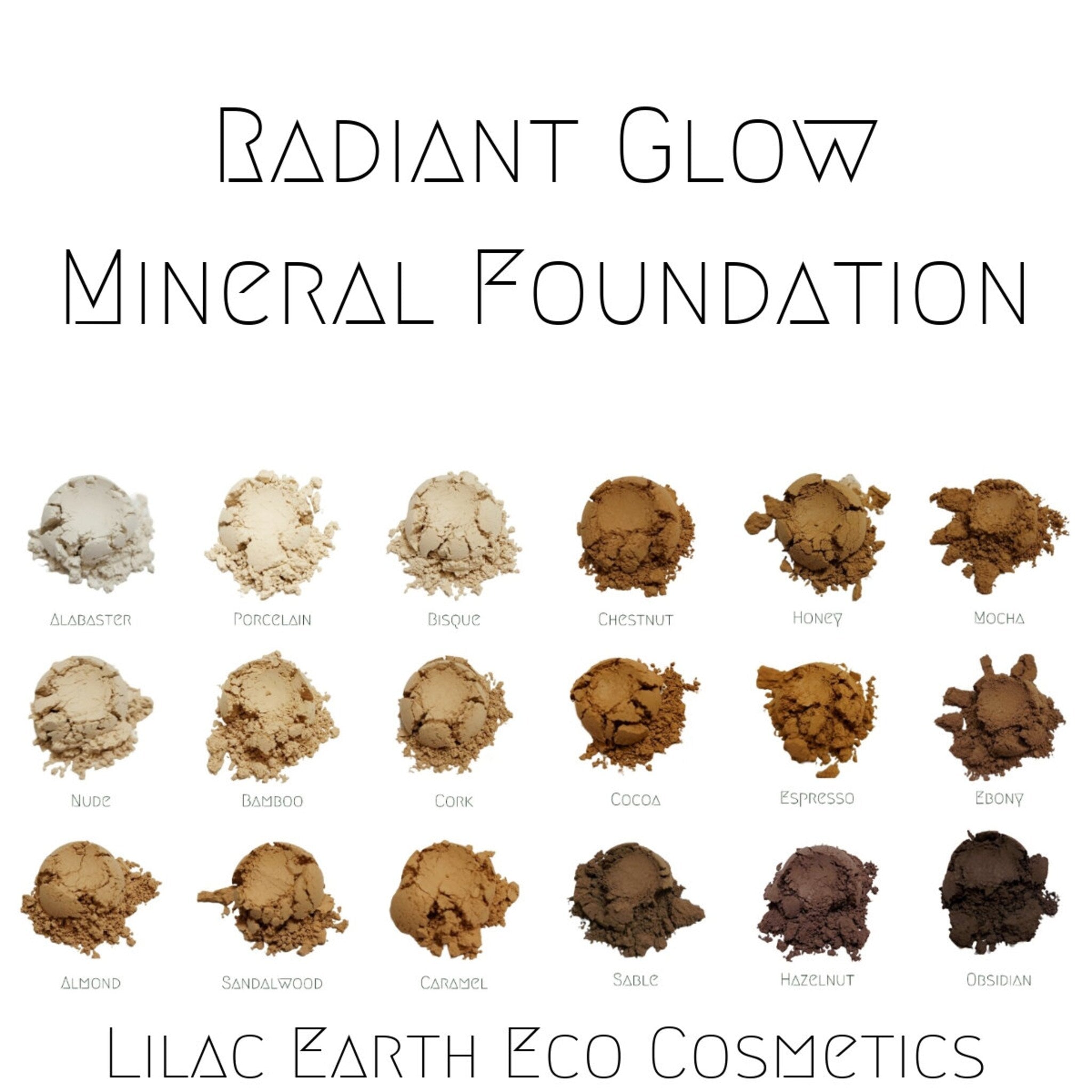 Stacked vegan mineral eyeshadow sample jars with matte pastel lids on a marble surface