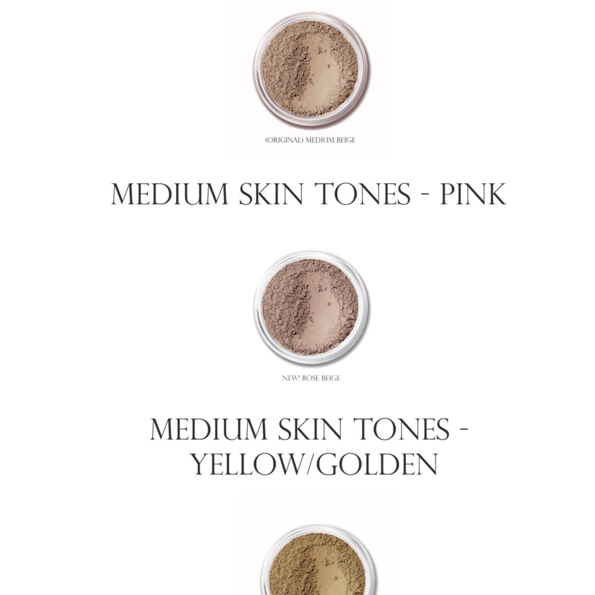 Powder makeup in beige and brown tones, in a clear jar, BORNE 07 COSMETICS
