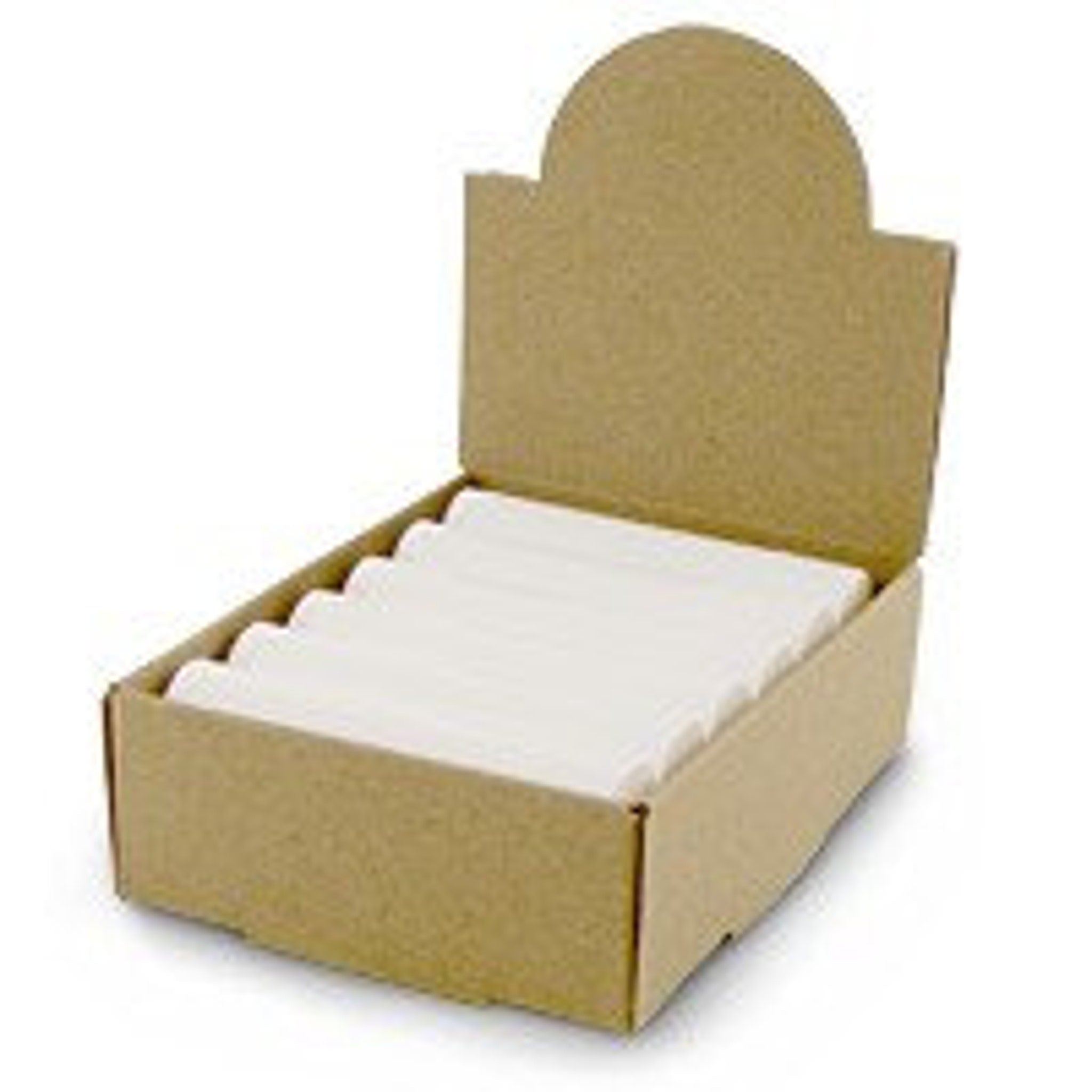 Wholesale Lip Balm display box, brown cardboard, white lip balm tubes, open top